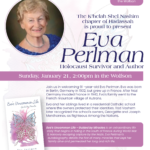 Guest Speaker - Eva Perlman - Holocaust Survivor and Author