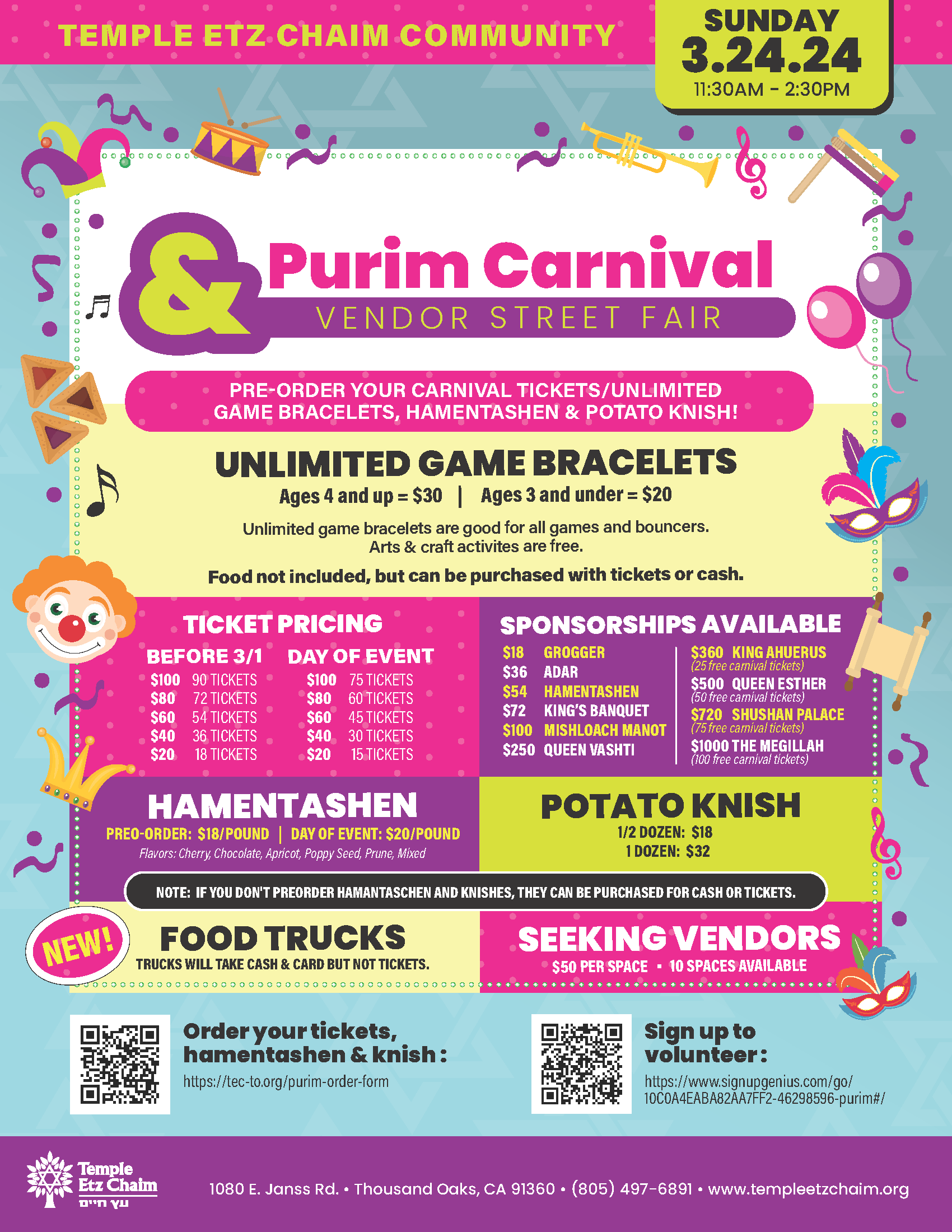 Purim Carnival & Street Fair