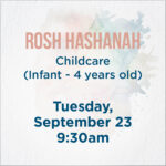 Child Care - 1st Day of Rosh Hashanah