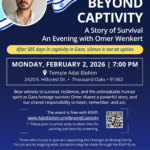 Beyond Captivity - A Story of Survival - An Evening with Omer Wenkert @ Temple Adat Elohim