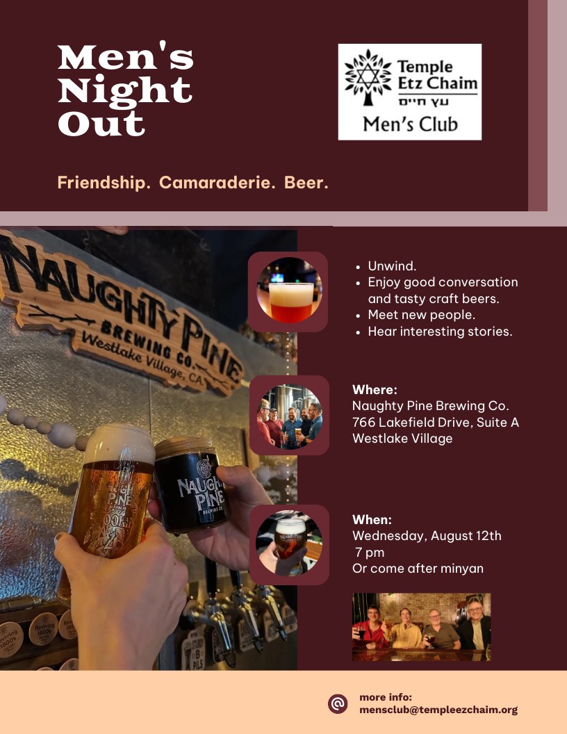 Men's Club Men's Night Out - Naughty Pine Brewing Co.